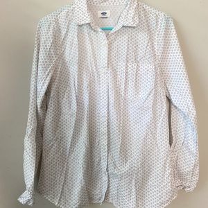 Old Navy White Button Up Long Sleeve